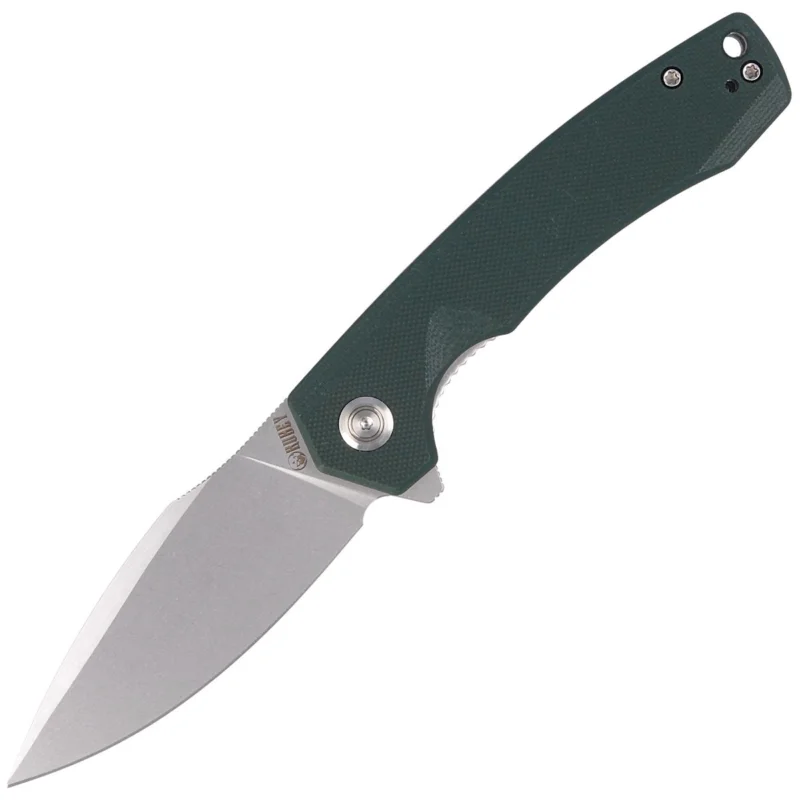 Popularny Kubey Knife Green G10, Bead Blasted D2 (KU901G)