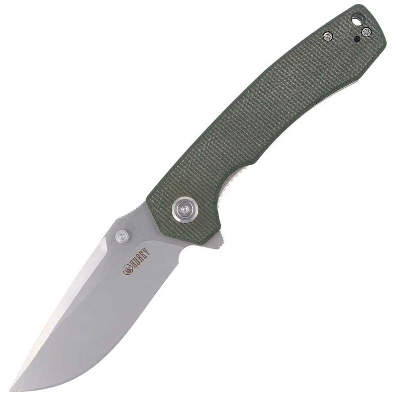 Nóż składany Kubey Green Micarta, Bead Blasted D2 (KU901C) Do wyczerpania zapasów