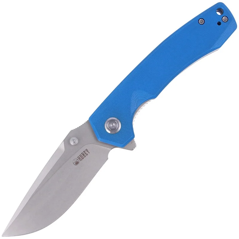 Tylko do końca tygodnia Kubey Knife Blue G10, Bead Blasted D2 (KU901B)