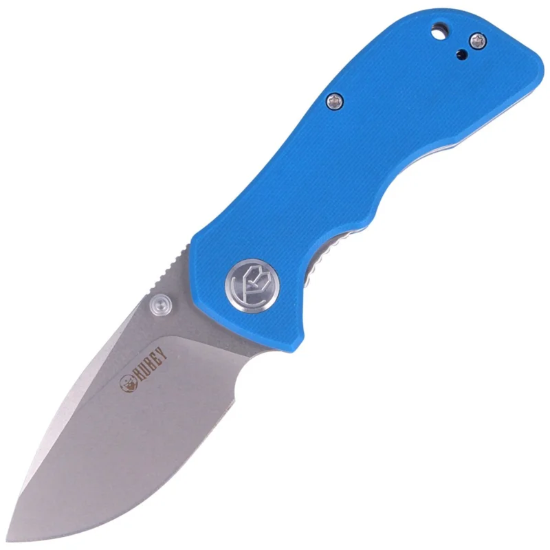 Tani Kubey Knife Karaji, Blue G10, Satin D2 (KU180G)