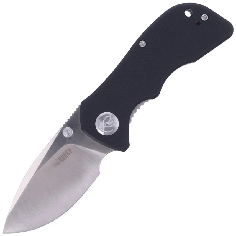 Super okazja Nóż składany Kubey Karaji Black G10, Bead Blasted D2 (KU180E)