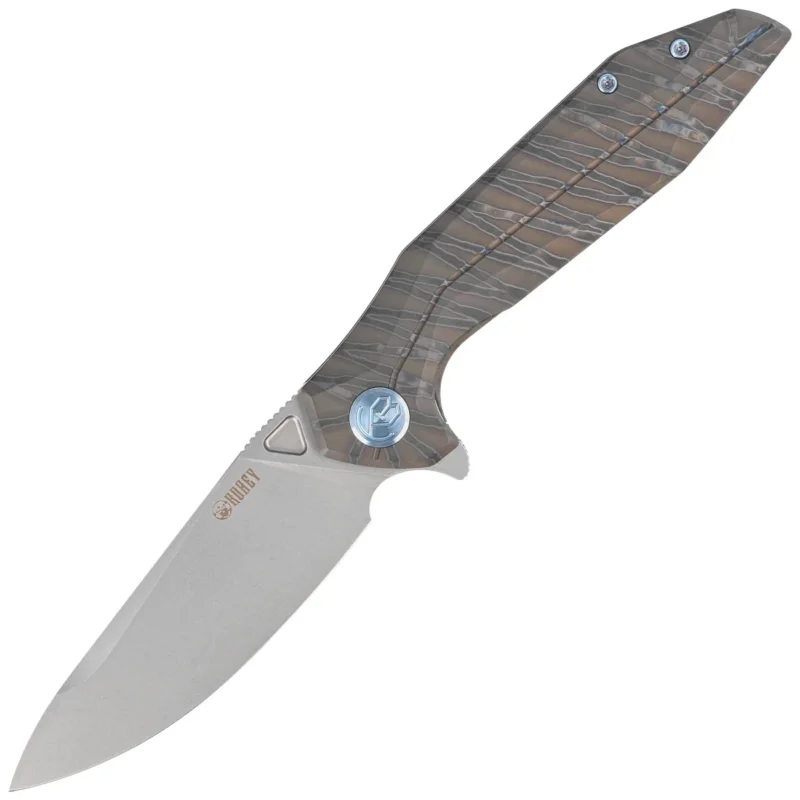 Kubey Nova FL KB235G Knife, Flamed Titanium, Bead Blasted 14C28N Ostatnie sztuki