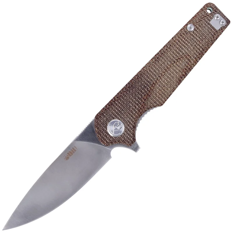 Kubey Knife Wolverine Brown Micarta, Satin D2 (KU233C) Rabat