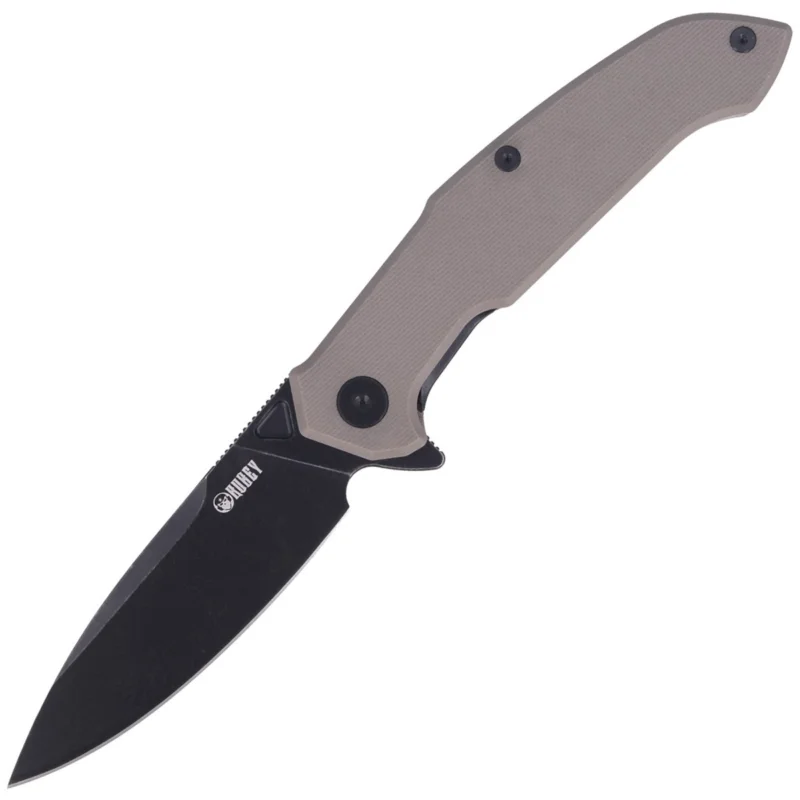 Kubey Knife Victory Tan G10, Darkwash AUS-10 (KU219C) Nie przegap