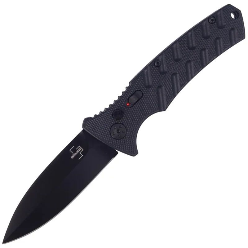 Nóż automatyczny Böker Plus BHQ Strike Spear Point All Black (01BO428) Zamów teraz