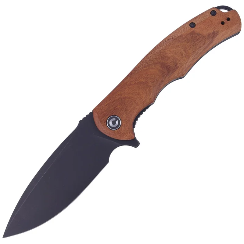 Nóż składany Civivi Praxis Cuibourtia Wood, Black Stonewashed 9Cr18MoV (C803H) Bestseller