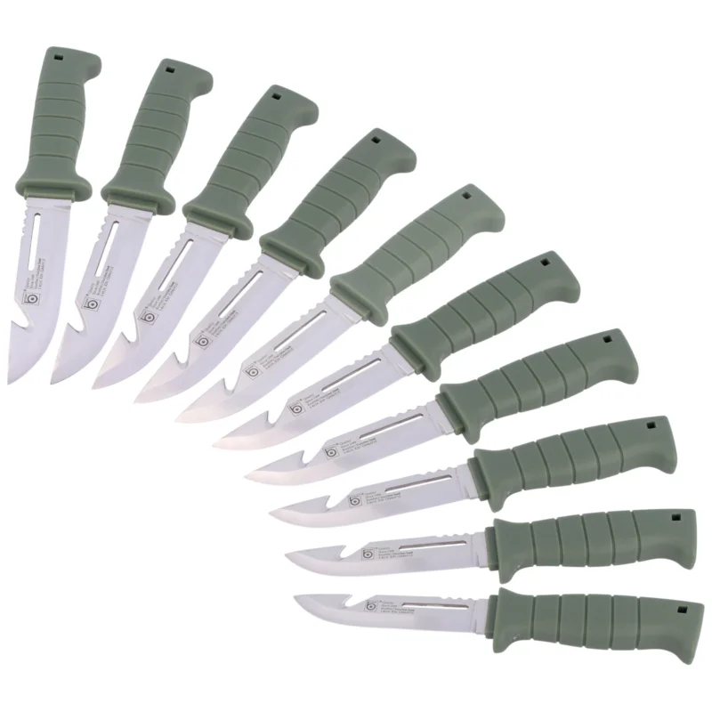 Ograniczona ilość Set 10 pcs Eyeson by Lindbloms Hunting/Fishing Knife Green Stainless (VT-333x10)
