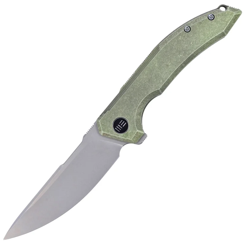 Wybór klientów Nóż składany WE Knife Quixotic Green Titanium, Silver Bead Blasted CPM 20CV (WE21016-4)