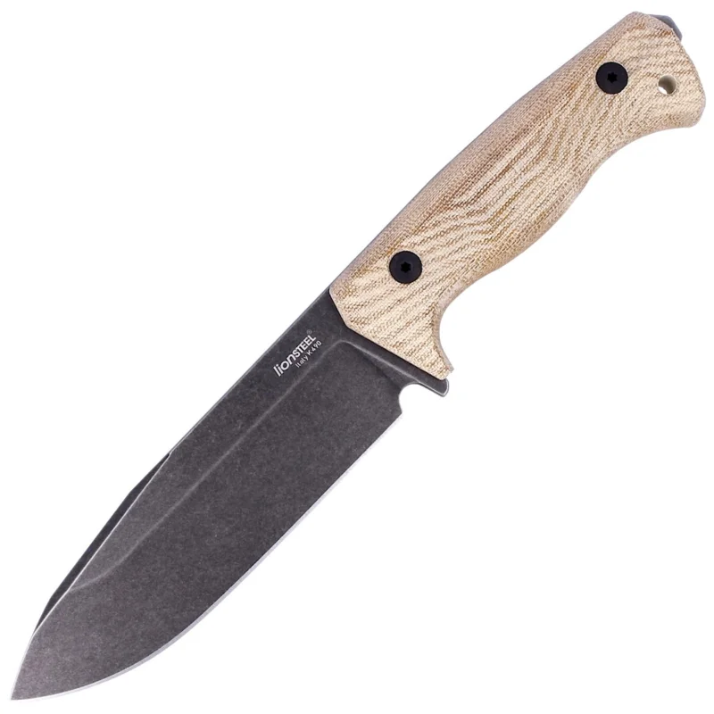 Taniej Nóż LionSteel T6B Natural Micarta, Old Black K490 (T6B CVN)