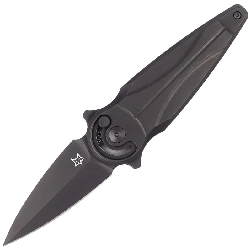 Promocja Nóż składany Fox Saturn Black Titanium, Stone Washed PVD M390 by Denis Simonutti (FX-551 TiPVD)