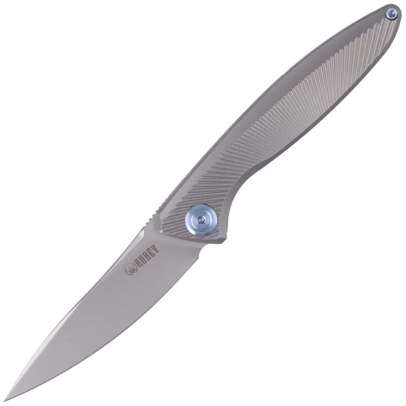 Bestseller Kubey Pike KB2103A Knife, Gray Titanium, Sandblasted CPM 20CV by Parsons Bladeworks