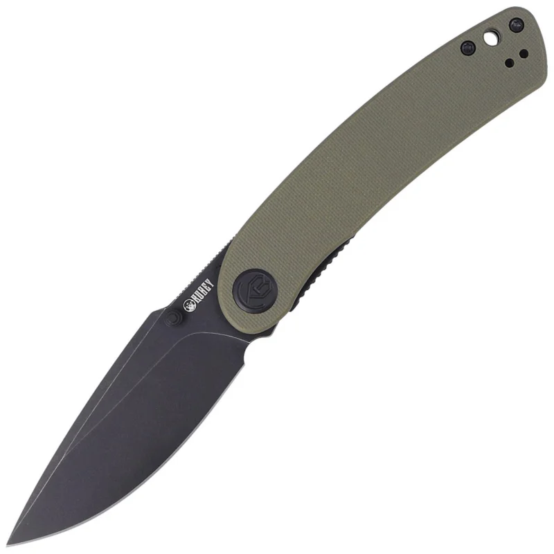 Szybka wysyłka Nóż składany Kubey Knife Momentum, Green G10, Darkwashed D2 by Sherif Manganas (KU344B)