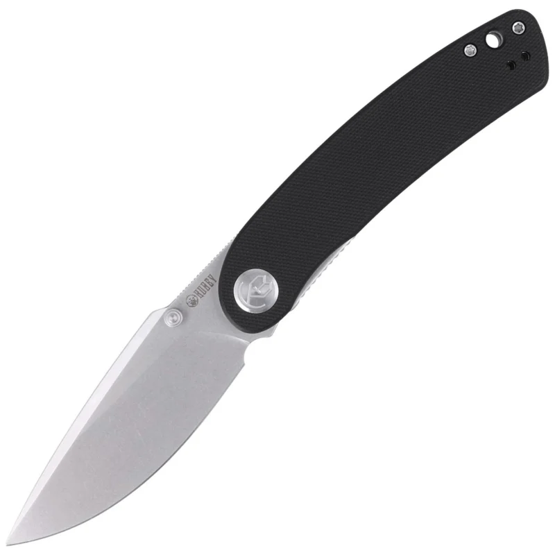 Nóż składany Kubey Knife Momentum, Black G10, Bead Blasted D2 by Sherif Manganas (KU344A) Premium
