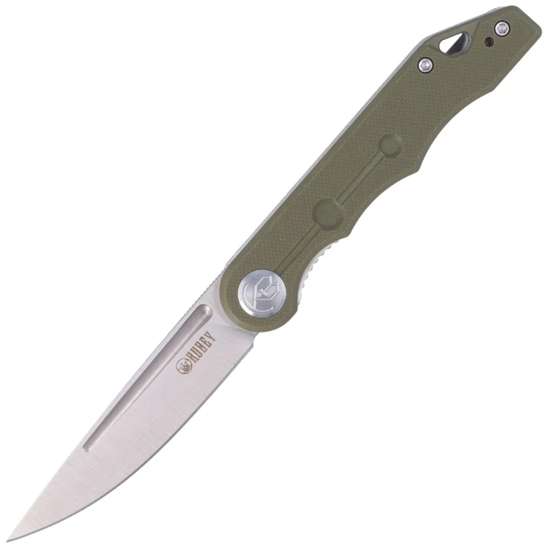 Ostatnie sztuki Nóż składany Kubey Mizo, Green G10, Satin 14C28N by Tiguass (KU2101D)