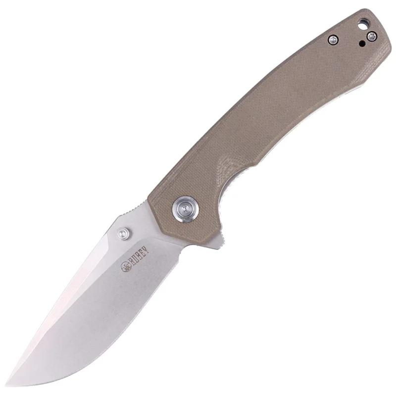 Tylko dziś Kubey Knife Calyce Tan G10, Bead Blasted D2 (KU901D)