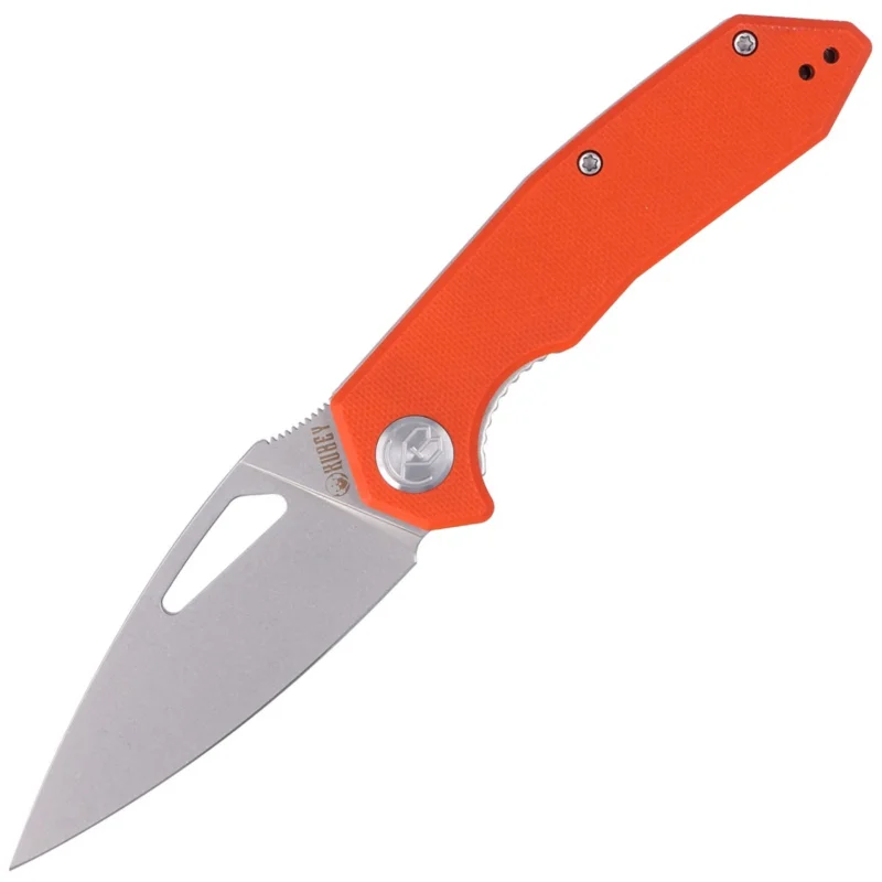 Kubey Knife Coeus Orange G10, Bead Blasted D2 (KU122D) Promocja