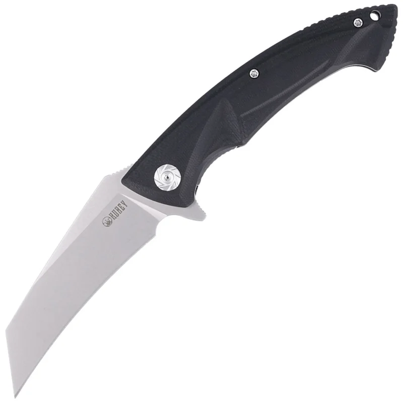 Dostępne od ręki Nóż składany Kubey Anteater Black G10, Sandblasted D2 (KU212A)