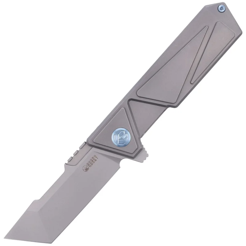 Nóż składany Kubey Avenger Frame Lock Gray Titanium, Bead Blasted 14C28N (KB209A) Wysoka jakość