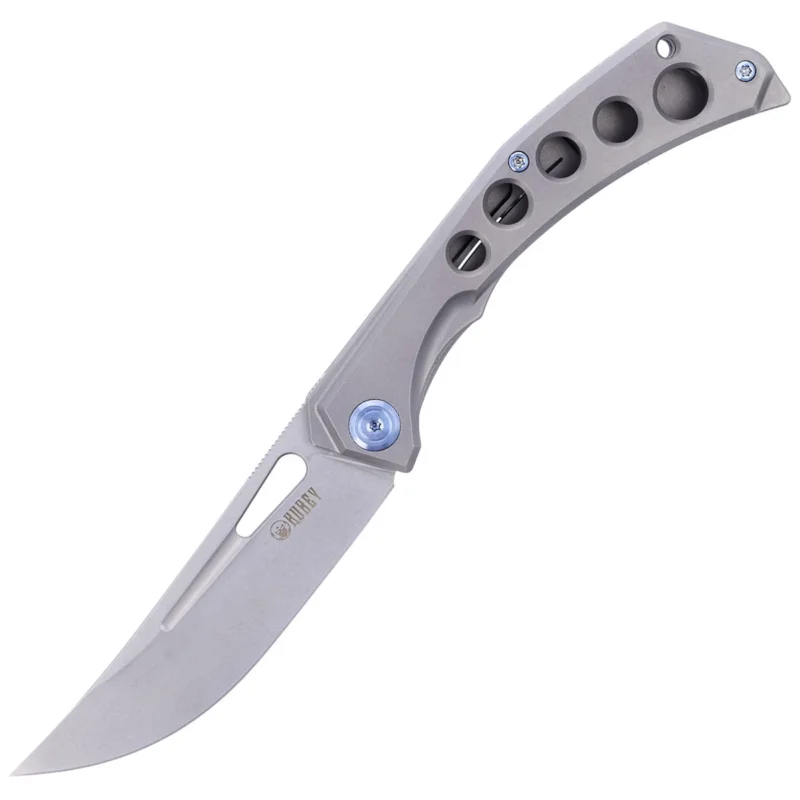 Wyprzedaż Nóż składany Kubey Ishtar Gray Titanium, Satin AUS-10 by Maksim Tkachuk (KU170C)