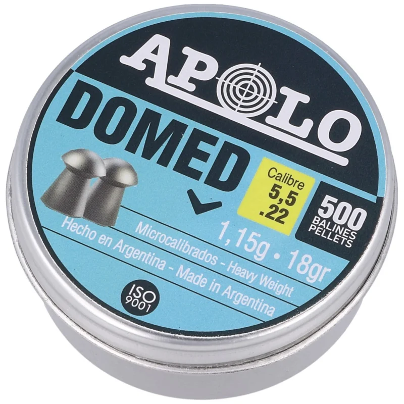 Apolo Domed AirGun Pellets .22/5.52 mm, 500 pcs 1.15g/18.0gr (19915-2) Szybka wysyłka