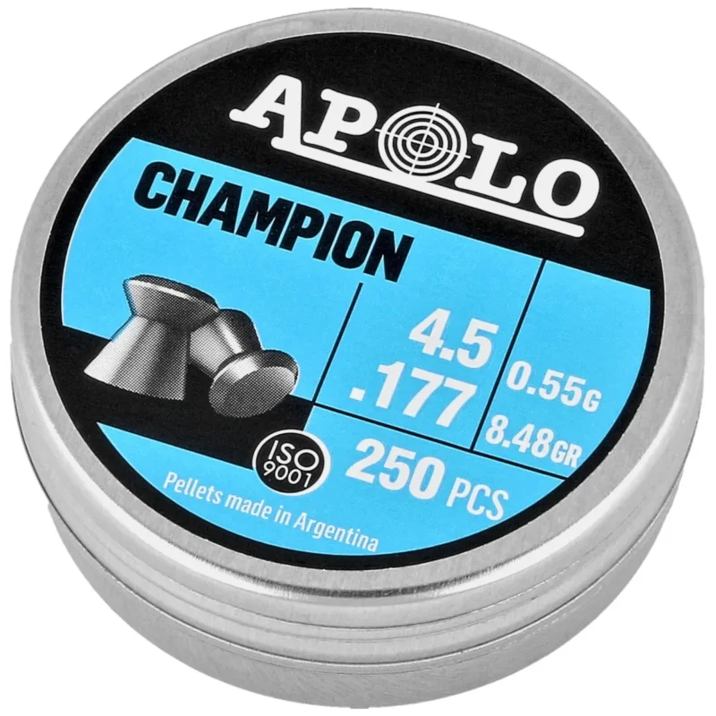 Apolo Champion AirGun Pellets .177 / 4.5 mm, 250 pcs 0.55g/8.48gr (19002) Rabat