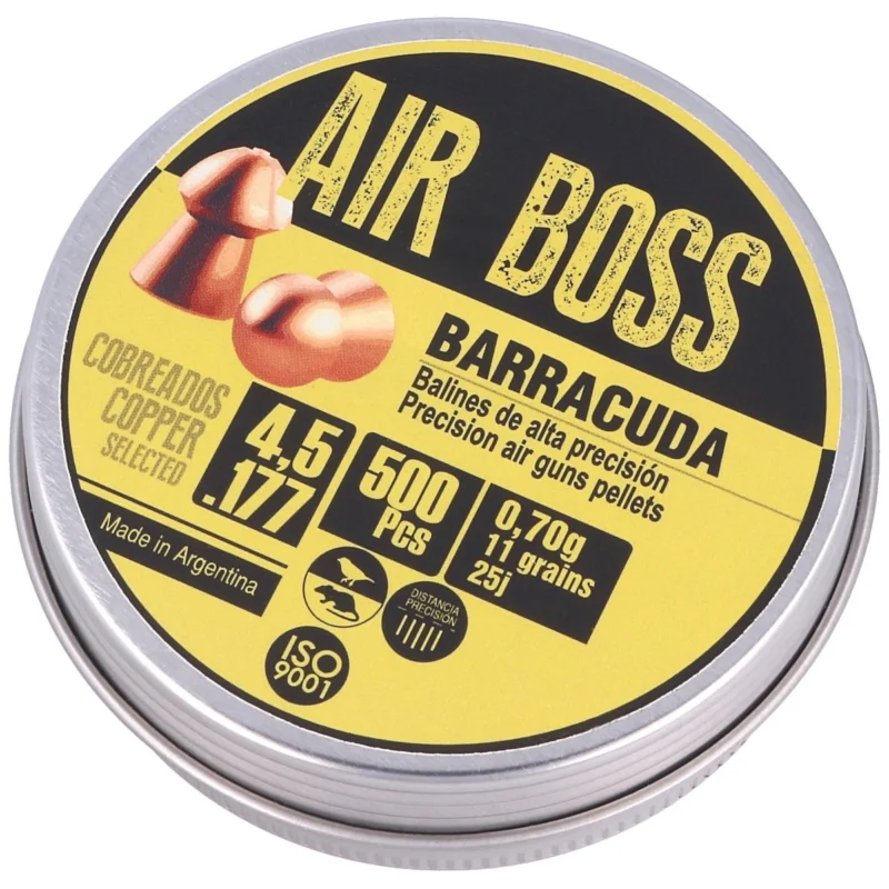Apolo Air Boss Barracuda Copper AirGun Pellets .177 / 4.51 mm, 500 psc 070.g/ 11.0gr (30002-1) Wyprzedaż