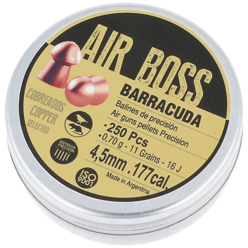 Szybka wysyłka Śrut Apolo Air Boss Barracuda Copper 4.52 mm, 250 szt. 070.g/ 11.0gr (30003-2)
