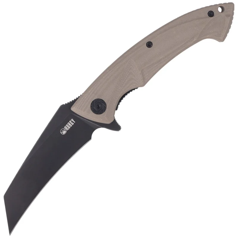 Ostatnia szansa Nóż składany Kubey Anteater Tan G10, Blackwashed D2 (KU212C)