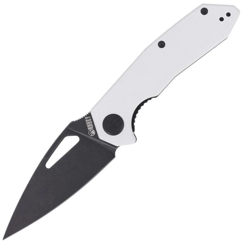 Wysoka jakość Nóż składany Kubey Coeus Ivory G10, Dark Stonewashed D2 (KU122F)