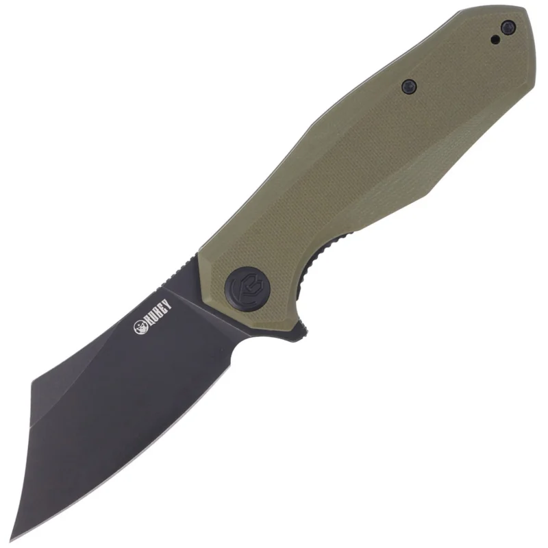 Kubey Knife Echo, Green G10, Black Stonewashed D2 (KU329B) Tylko dziś