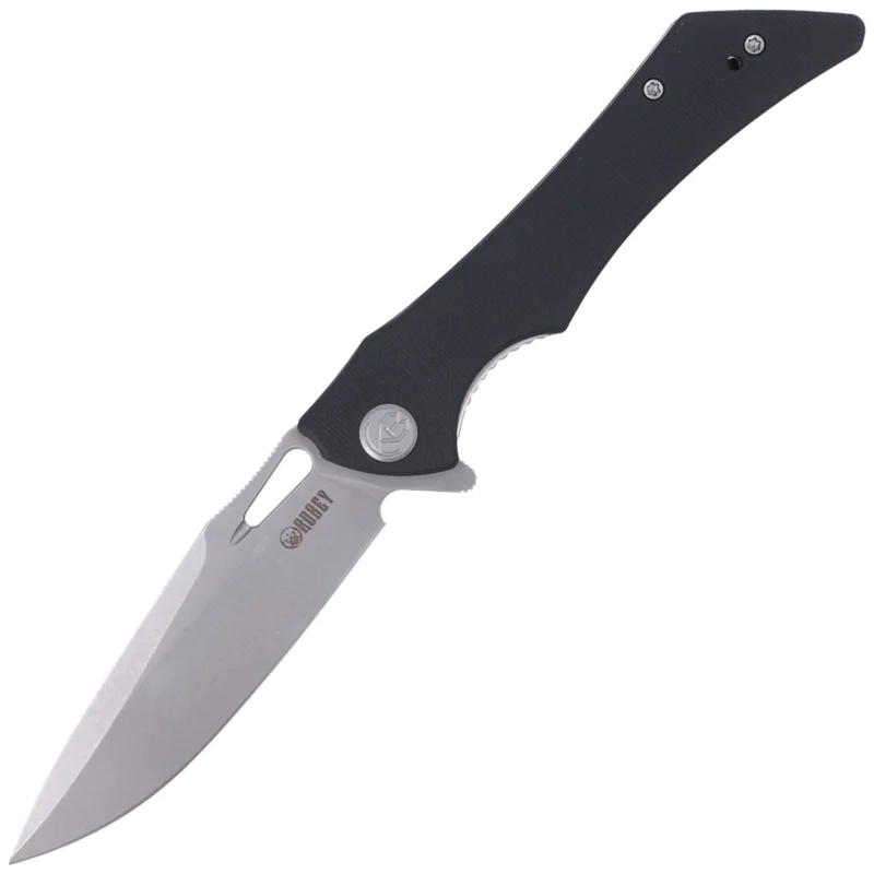 Popularny Nóż składany Kubey Raven KB245D Black G10, Bead Blasted AUS-10 by Jelly Jerry