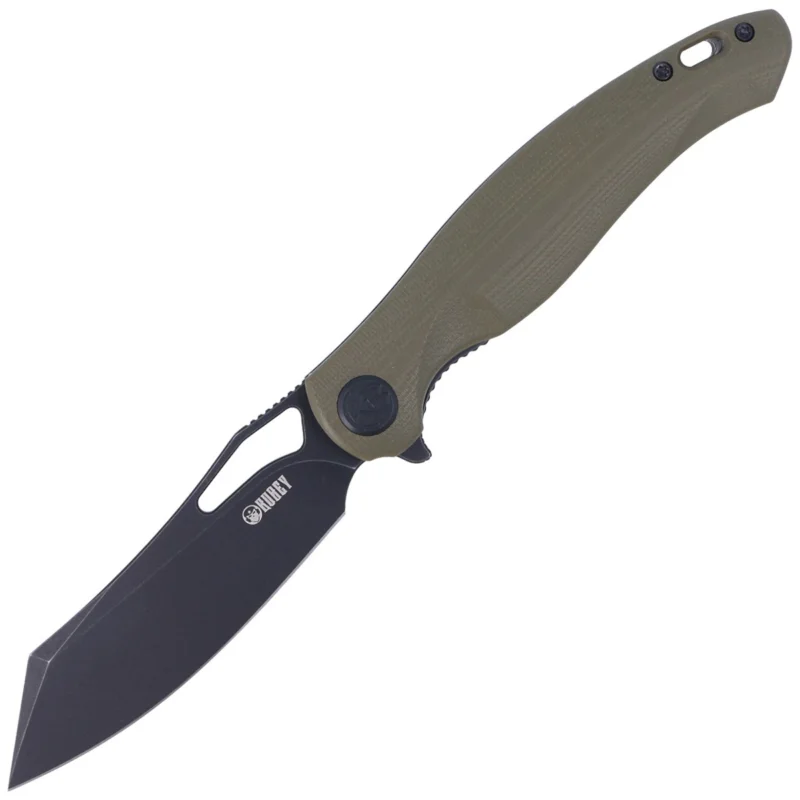 Nóż składany Kubey Drake KU239B OD Green G10, Darkwashed AUS-10 by Maksim Tkachuk Oferta limitowana