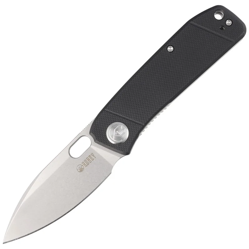 Ostatnia szansa Nóż składany Kubey Hyde Black G10, Sand Blasted 14C28N by Colin Maisonpierre (KU2104A)