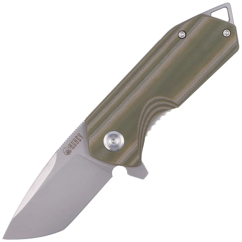 Nóż składany Kubey Campe KU203E Striped Green G10, Sandblasted D2 Hit cenowy