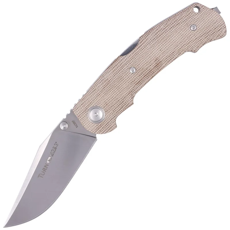 Oferta limitowana Nóż składany Viper Turn Essential Natural Canvas Micarta, Satin M390 by Fabrizio Silvestrelli (V5988CN)
