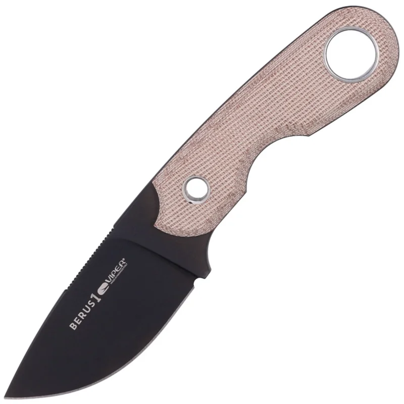 Popularny Nóż Viper Berus 1 Natural Canvas Micarta, Black PVD M390 by Tommaso Rumici (VT4012DCN)