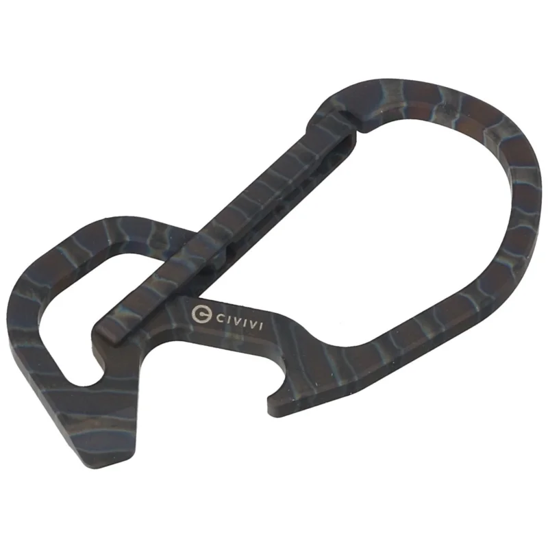 Szybka wysyłka CIVIVI Click Carabiner Keychain Multi-Tool, Flamed Titanium (CA-01B)
