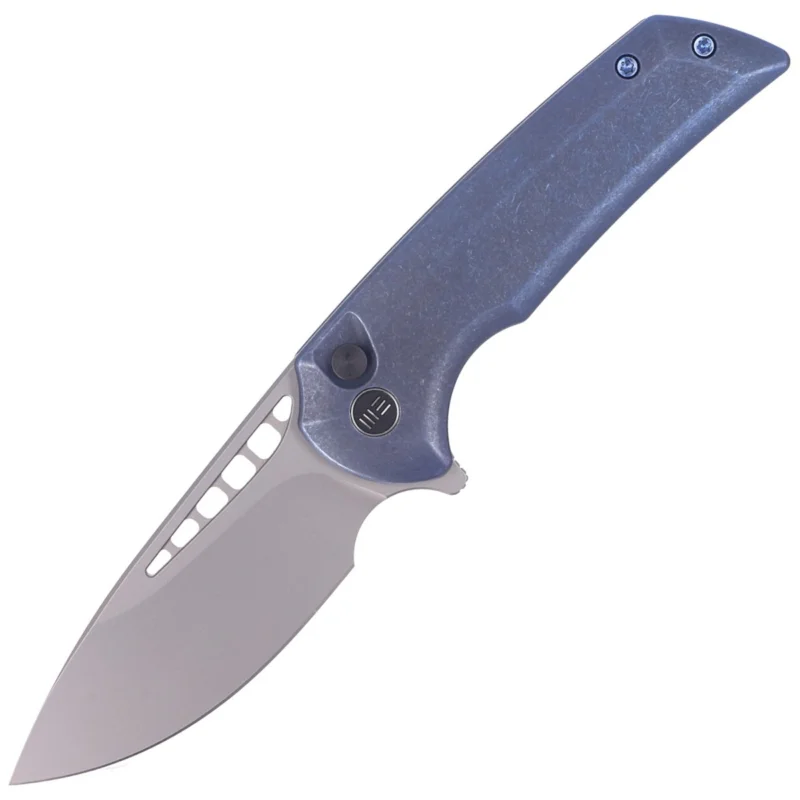 Tylko dziś Nóż składany WE Knife Mini Malice Blue Titanium, Silver Bead Blasted CPM 20CV by Ferrum Forge (WE054BL-3)