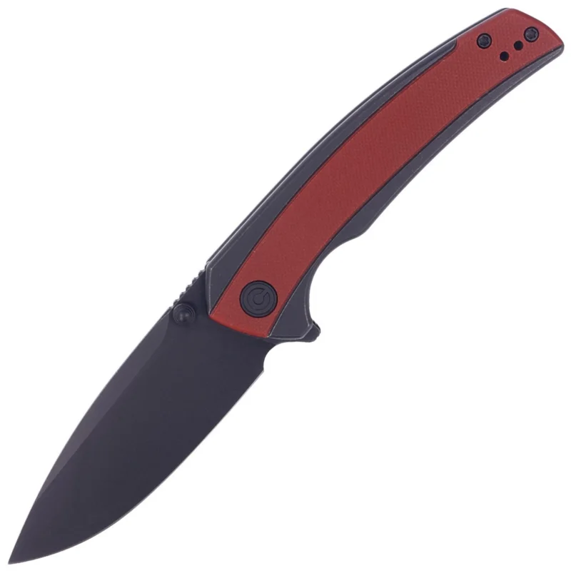 Nóż składany Civivi Teraxe Black Stainless / G10 Burgundy, Black Stonewashed Nitro-V (C20036-1) Oferta limitowana