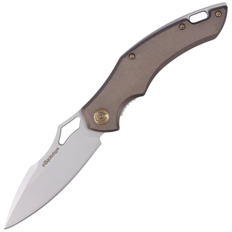 Nowość FoxEdge Sparrow Brown Anodized Aluminium, Sand Blasted by Denis Simonutti (FE-031)