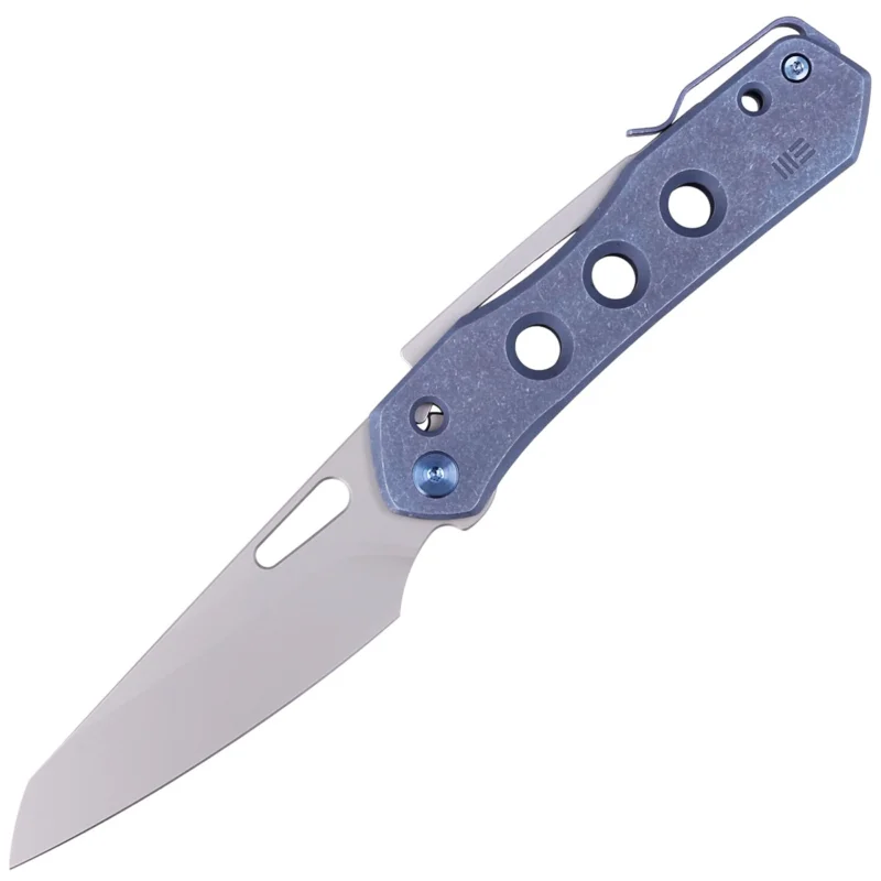 WE Knife Vision R Blue Titanium, Silver Bead Blasted CPM 20CV by Snecx Tan (WE21031-3) Zniżka