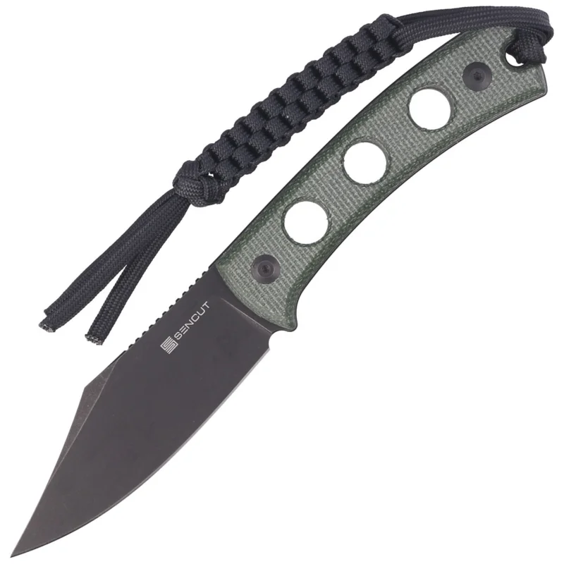 Sencut Knife Waxahachie Green Micarta, Black Stonewashed 9Cr18MoV (SA11C) Darmowa dostawa