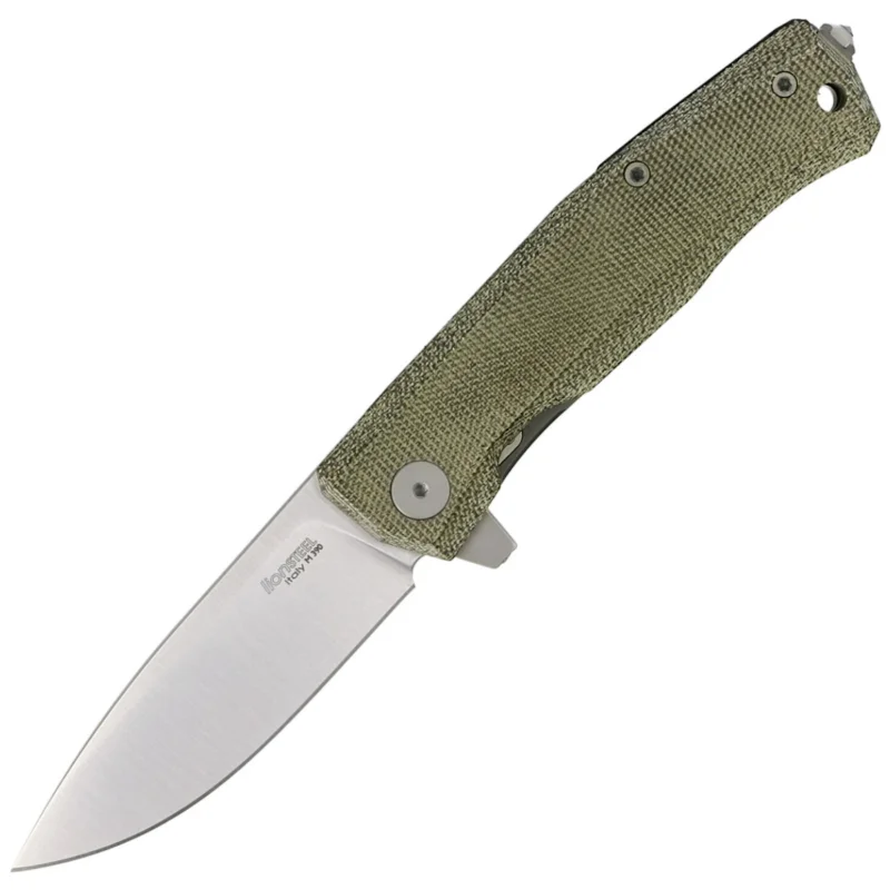 Nóż składany LionSteel Myto, Green Canvas Micarta, Satin M390 by Michele Pensato (MT01 CVG) Szybka wysyłka
