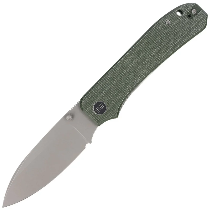 Zniżka Nóż składany WE Knife Big Banter Green Micarta, Gray Stonewashed CPM 20CV by Ben Petersen (WE21045-2)
