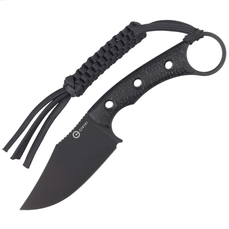 Nóż Civivi Midwatch Black Burlap Micarta, Black Stonewashed N690 (C20059B-1) Rabat