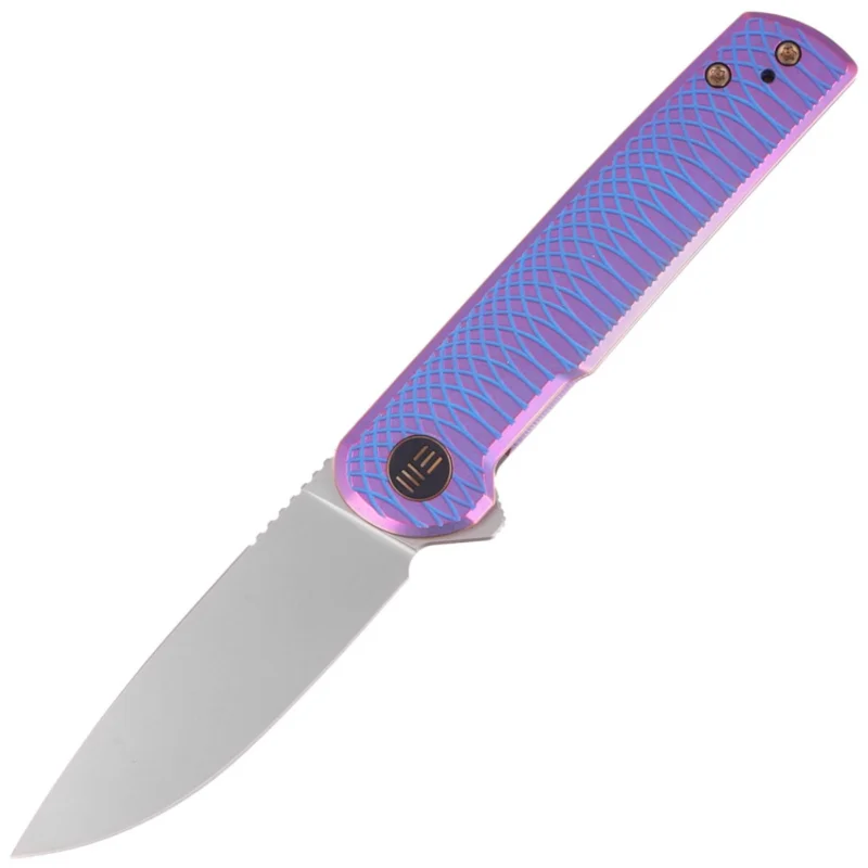 WE Knife Charith LE No 90/210 Ripple Pattern Purple Titanium, Silver Bead Blasted CPM 20CV (WE20056-2) Ekspresowa dostawa
