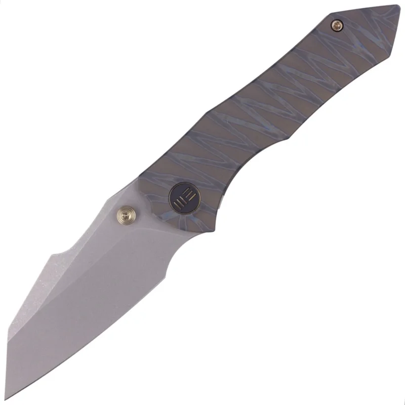 Najlepsza cena WE Knife High-Fin Tiger Stripe Titanium, Black Stonewashed by Gavko Knives (WE22005-4)