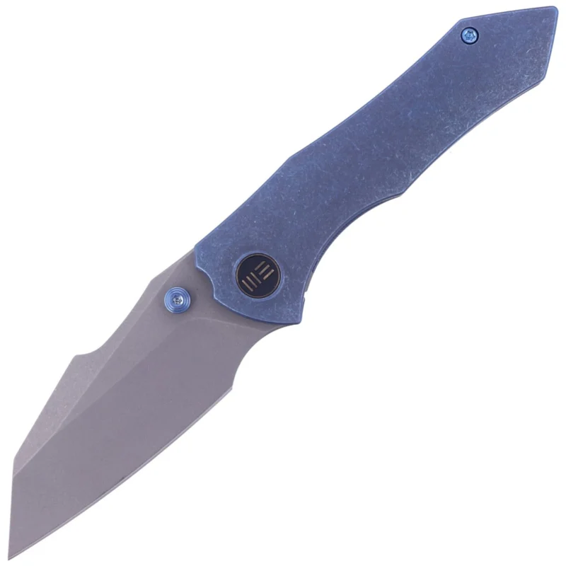 Nóż składany WE Knife High-Fin Blue Titanium, Gray Stonewashed CPM 20CV by Gavko Knives (WE22005-3) Zamów teraz