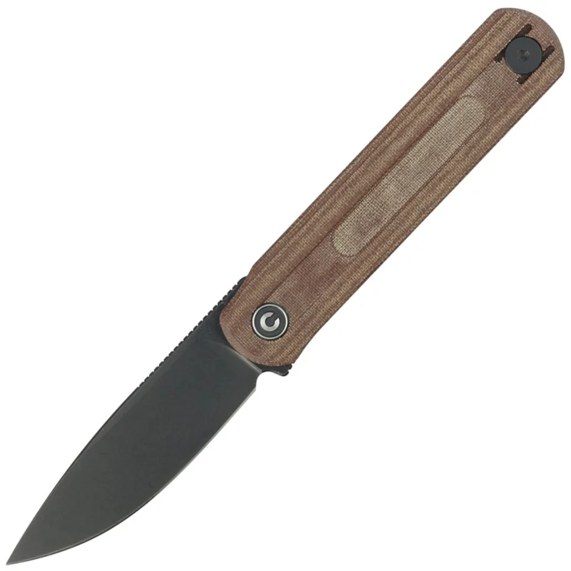 Kup teraz Civivi Foldis Brown Linen Micarta, Black Stonewashed Nitro-V by Ostap Hel (C21044-2)