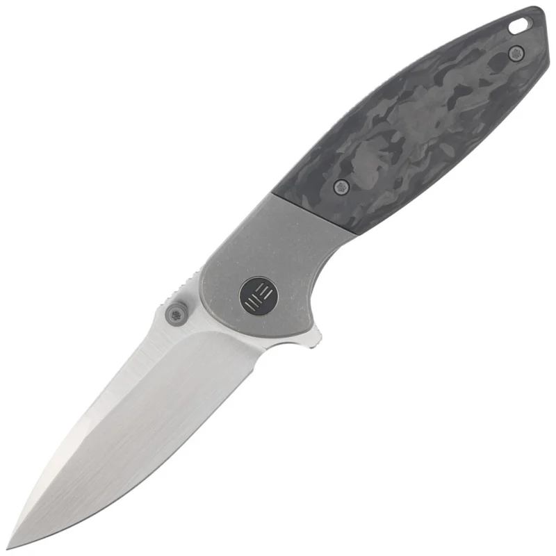 Zamów teraz Nóż składany WE Knife Nitro Mini Gray Titanium / Marble Carbon Fiber, Satin CPM 20CV by Peter Carey (WE22015-1)